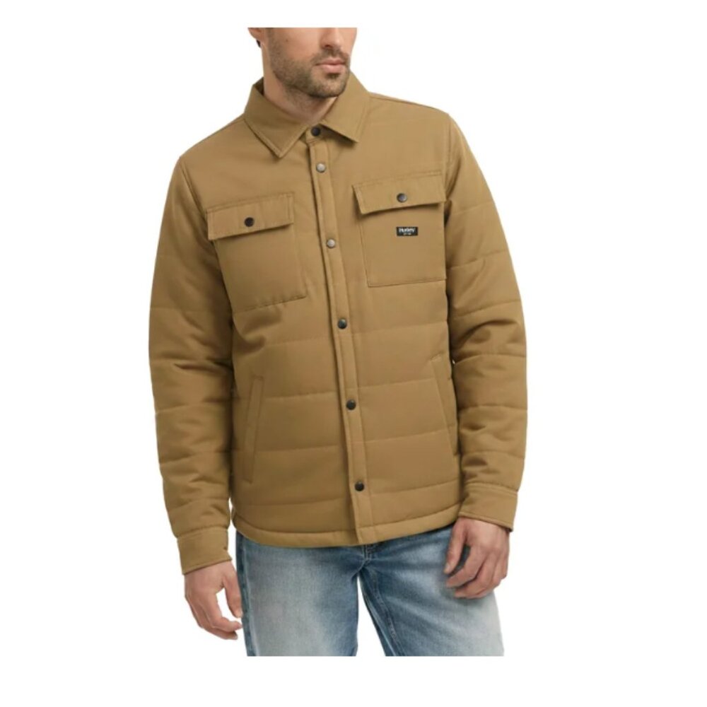 Hurley Men's Shirt Jacket Tan S
